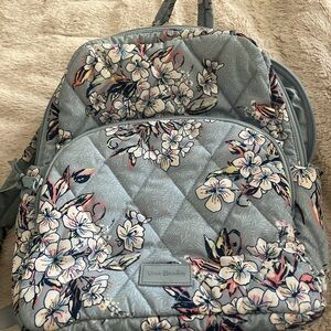 Vera Bradley blue small Quilted Floral Backpack